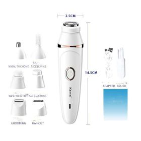 Hair Removal Machine Kemeiemei Multifunctional Shaver (Option: White-USB)