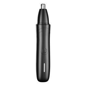 Wireless Rechargeable Waterproof Skinsafe Painless Electric Ear Face Eyebrow Nose Hair Removal Trimmer (Option: Black-USB)