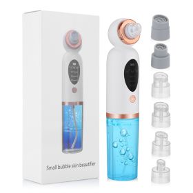 3Grade Small Bubble Blackhead Facial Cleaning Beauty Instrument Electric Export Instrument (Option: White-USB)